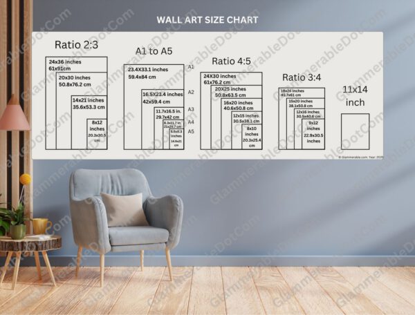wall art sizing guide