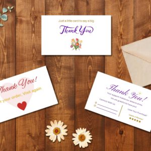 3 Designs Thank You Cards, Print ready PDF and Canva Editable Link