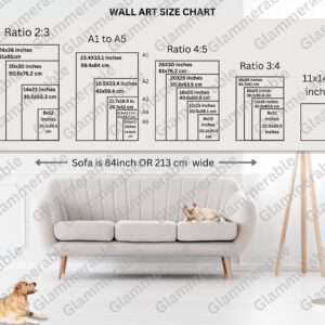 Size Chart Preview, Printable wall art size chart cheat sheet for perfect home decor sizing
